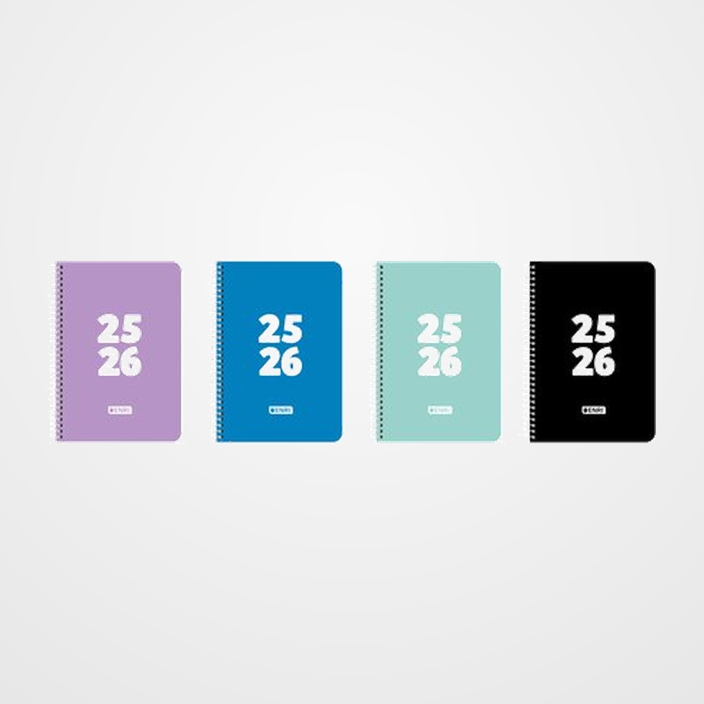 AGENDA ESCOLAR (2025-26) ENRI CATALAN TEENS ESPIRAL tapa PP 4º S/V SURTIDO (4 col.)