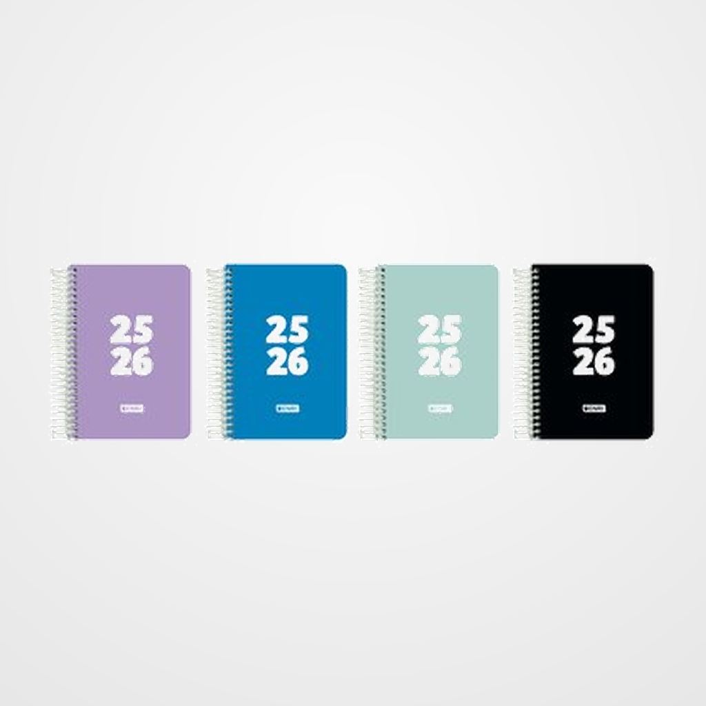 AGENDA ESCOLAR (2025-26) ENRI TEENS ESPIRAL tapa PP 8º D/P SURTIDO (4 col.)