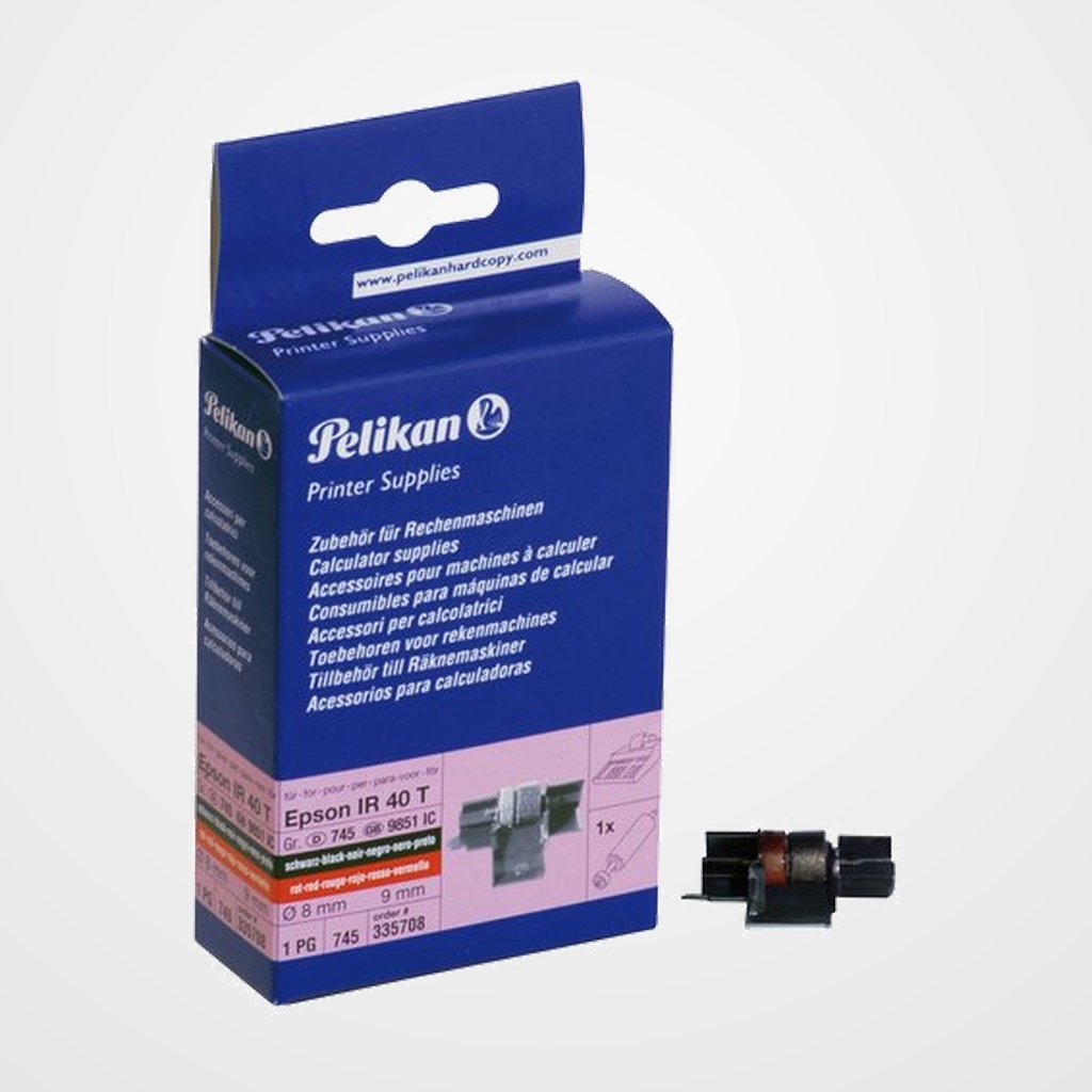 RODILLO CALCULADORAS 745 EPSON IR40-T NEGRO/ROJO