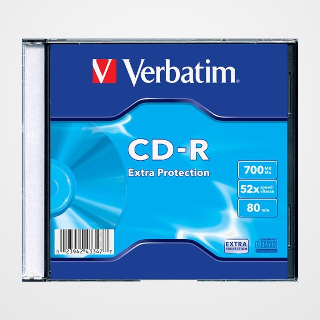 CD-ROM VERBATIM 700MB 52x SLIM 10 DATALIFE (Incluye Canon LPI de 0.80)