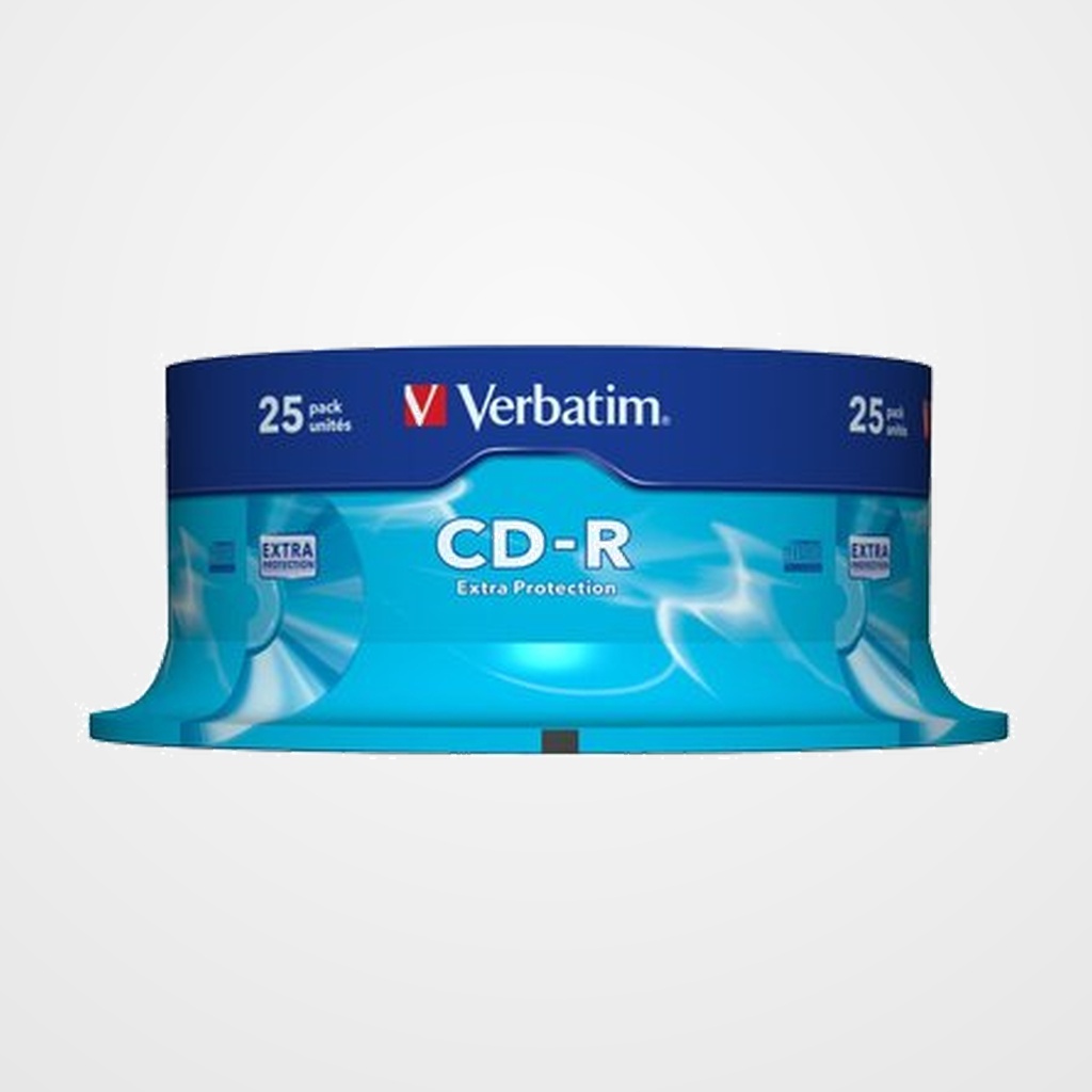 CD-ROM VERBATIM 700MB 52x SPINDLE 25 EXTRA PROTECCION (Incluye Canon LPI de 2.00)