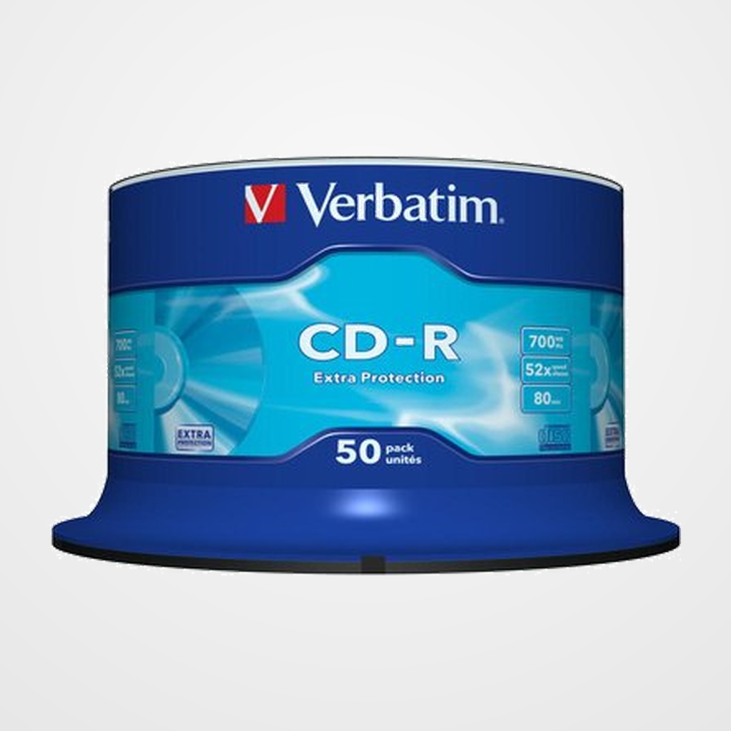 CD-ROM VERBATIM 700MB 52x SPINDLE 50 (Incluye Canon LPI de 4.00)