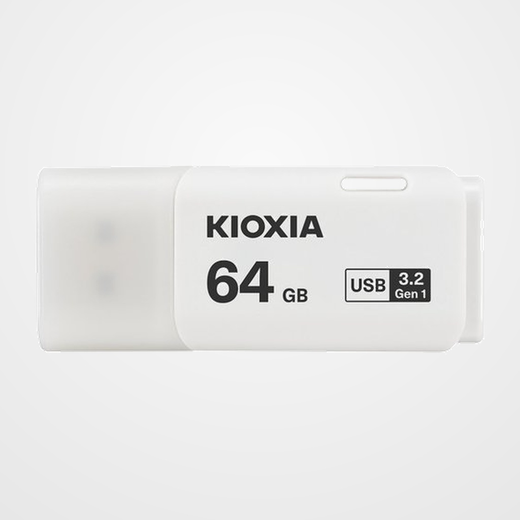 MEMORIA USB 64GB KIOXIA/TOSHIBA TRANSMEMORY U301 3.2 BLANCO (Incluye Canon LPI de 0,24)