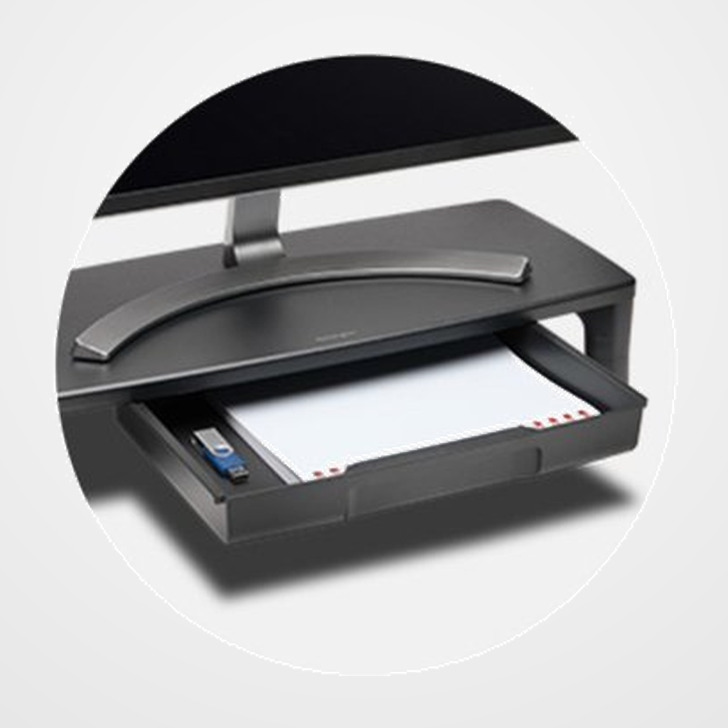 SOPORTE MONITOR KENSINGTON SMARTFIT CON CAJON NEGRO