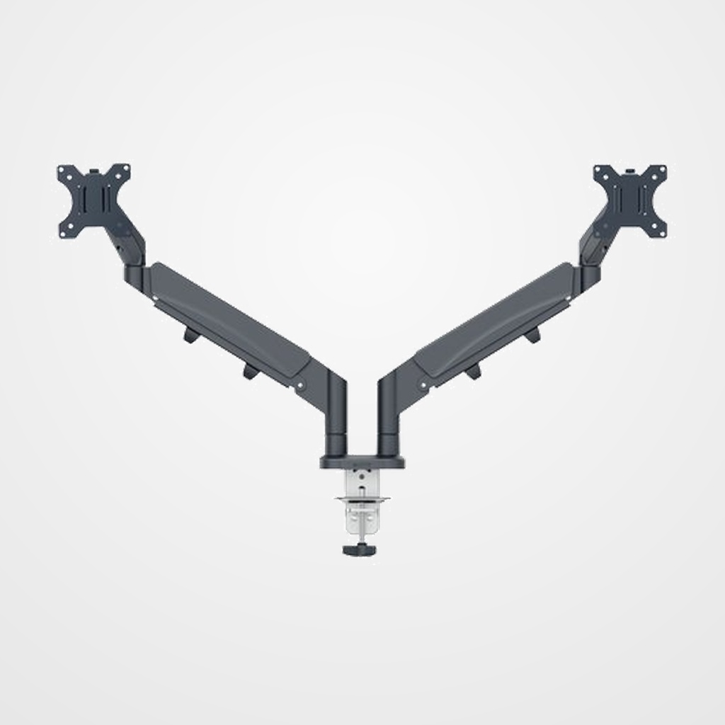 SOPORTE BRAZO MONITOR LEITZ ERGO SPACE SAVING DOBLE GRIS OSCURO