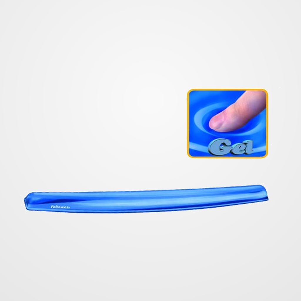 REPOSAMUÑECAS FELLOWES TECLADO CRYSTAL GEL AZUL