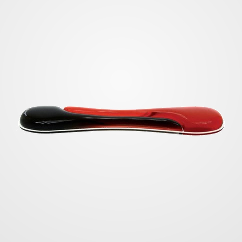 REPOSAMUÑECAS KENSINGTON DUO GEL TECLADO NEGRO/ROJO