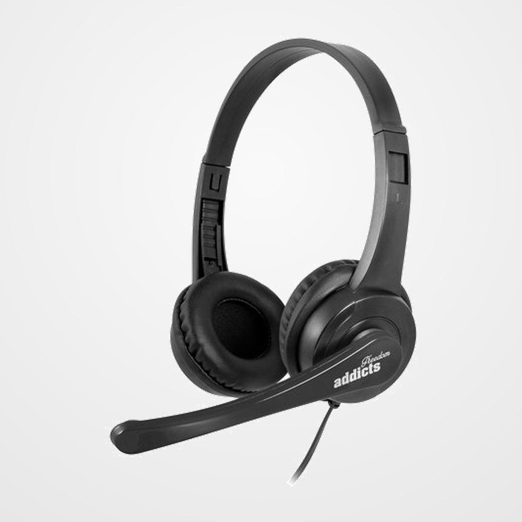 AURICULARES CON MICRO NGS VOX505 USB NEGRO