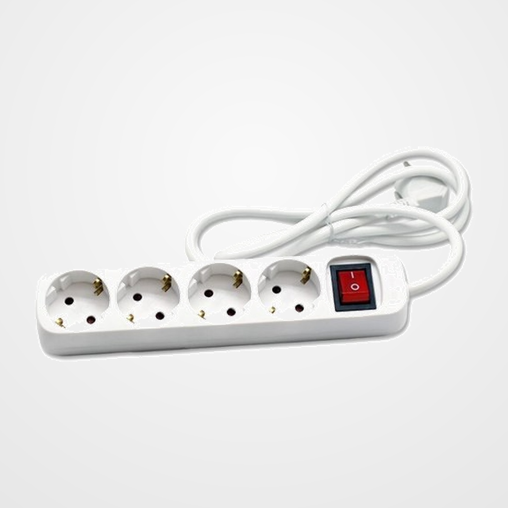 ENCHUFE PROTECTOR CEGASA 4 SALIDAS (REGLETA) CABLE 1,4 METROS