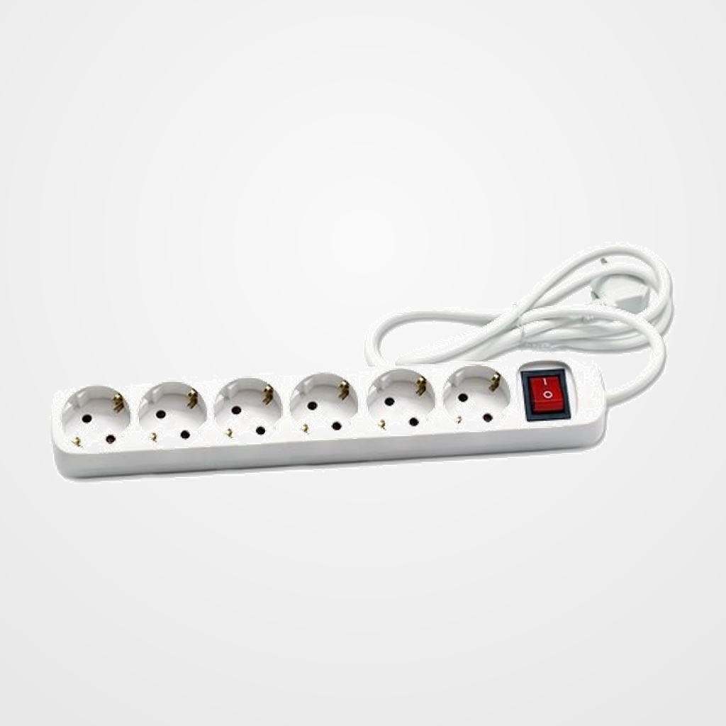 ENCHUFE PROTECTOR CEGASA 6 SALIDAS (REGLETA) CABLE 1,4 METROS