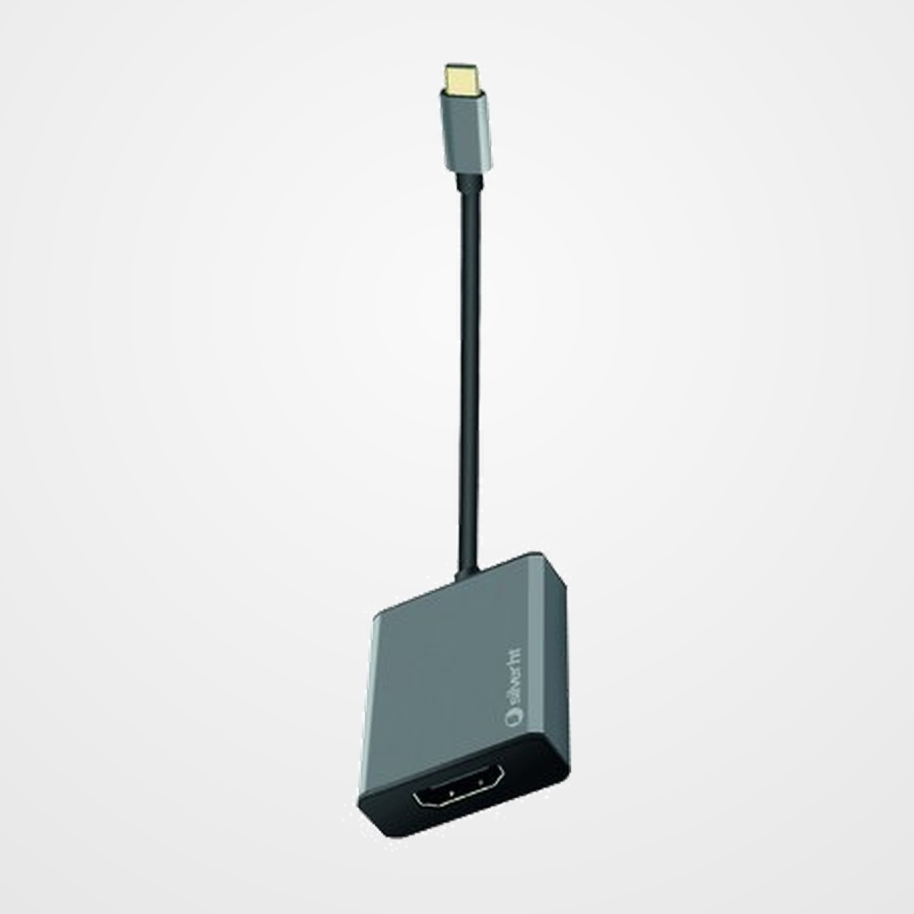 ADAPTADOR SILVER HT USB-C A HDMI 4K NEGRO