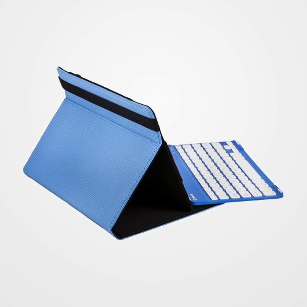 FUNDA TABLET SILVER HT UNIVERSAL 9 -11  CON TECLADO BLUETOOTH GRIPCASE AZUL