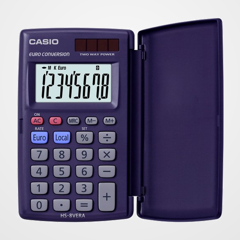 CALCULADORA de BOLSILLO CASIO  8 DIGITOS HS-8 VERA con TAPA