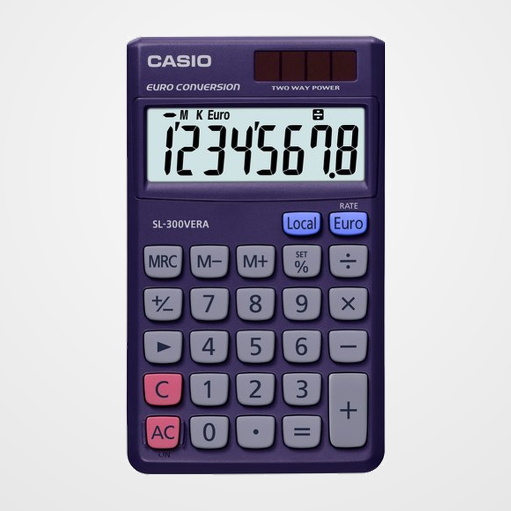 CALCULADORA de BOLSILLO CASIO  8 DIGITOS SL-300 VERA