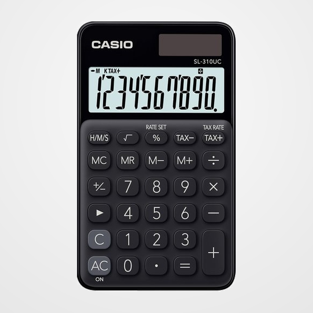 CALCULADORA de BOLSILLO CASIO 10 DIGITOS SL-310 UC NEGRO