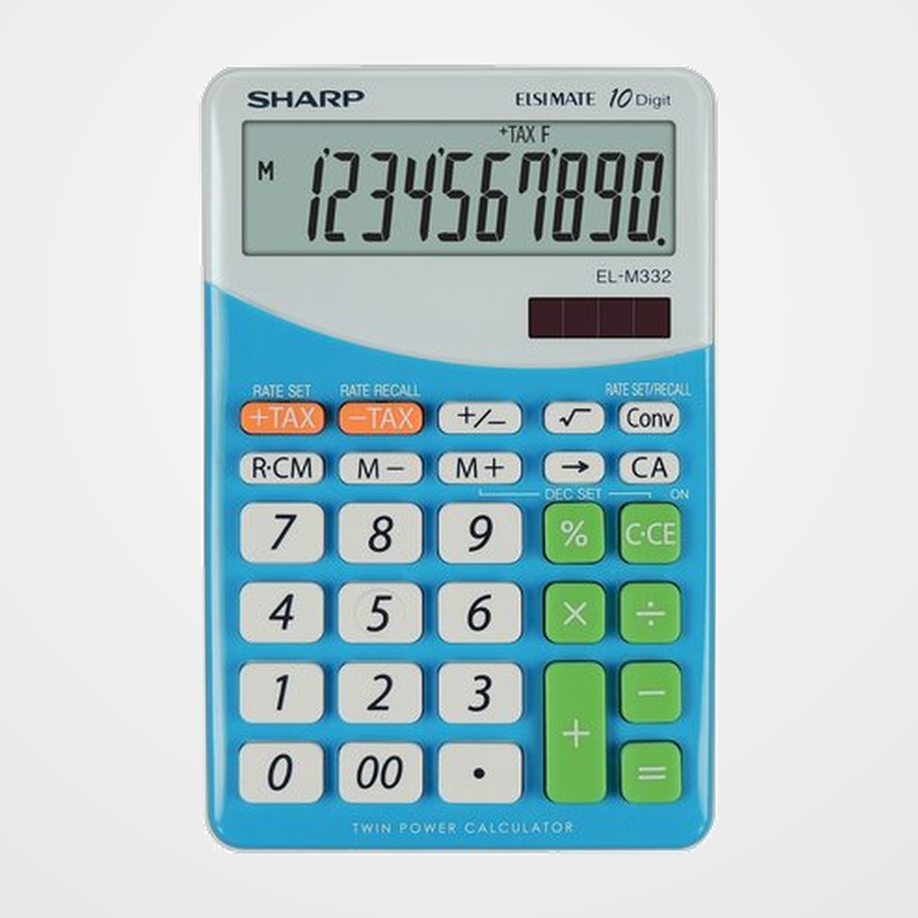 CALCULADORA SOBREMESA SHARP 10 DIGITOS EL-M332 AZUL