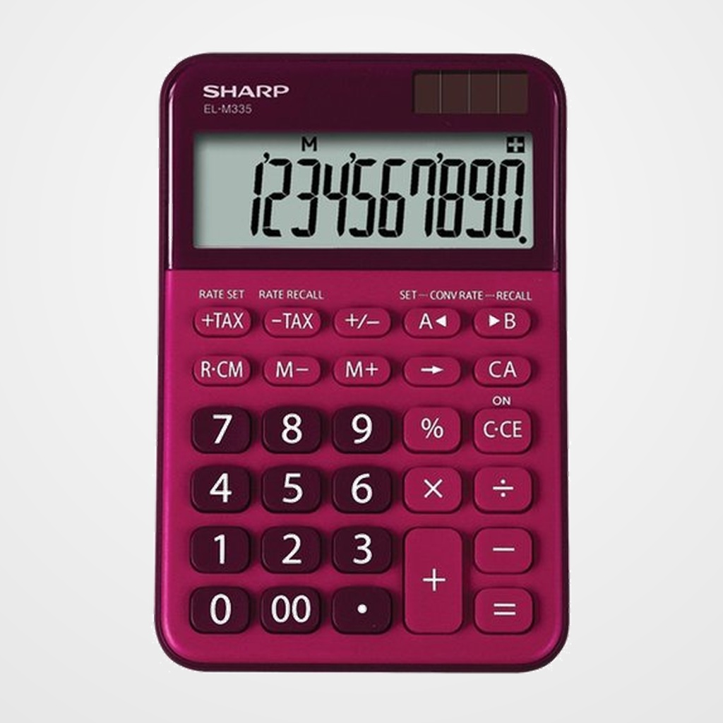 [15401540] CALCULADORA SOBREMESA SHARP 10 DIGITOS EL-M335BRD ROJO