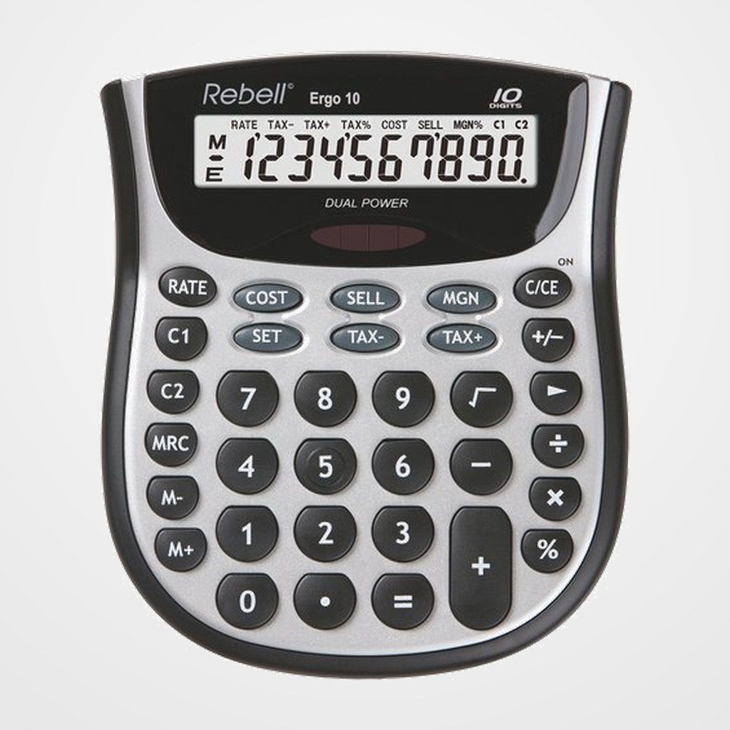 CALCULADORA SOBREMESA REBELL 10 DIGITOS ERGO 10