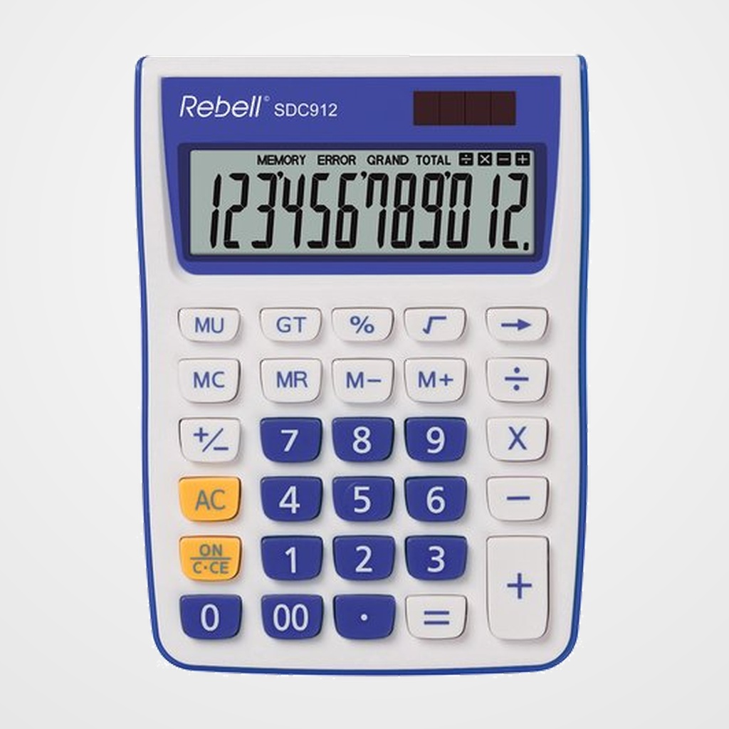 CALCULADORA SOBREMESA REBELL 12 DIGITOS SDC-912 AZUL