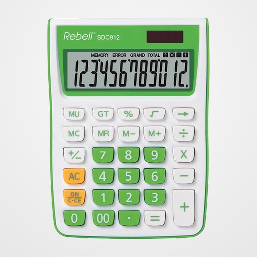 CALCULADORA SOBREMESA REBELL 12 DIGITOS SDC-912 VERDE