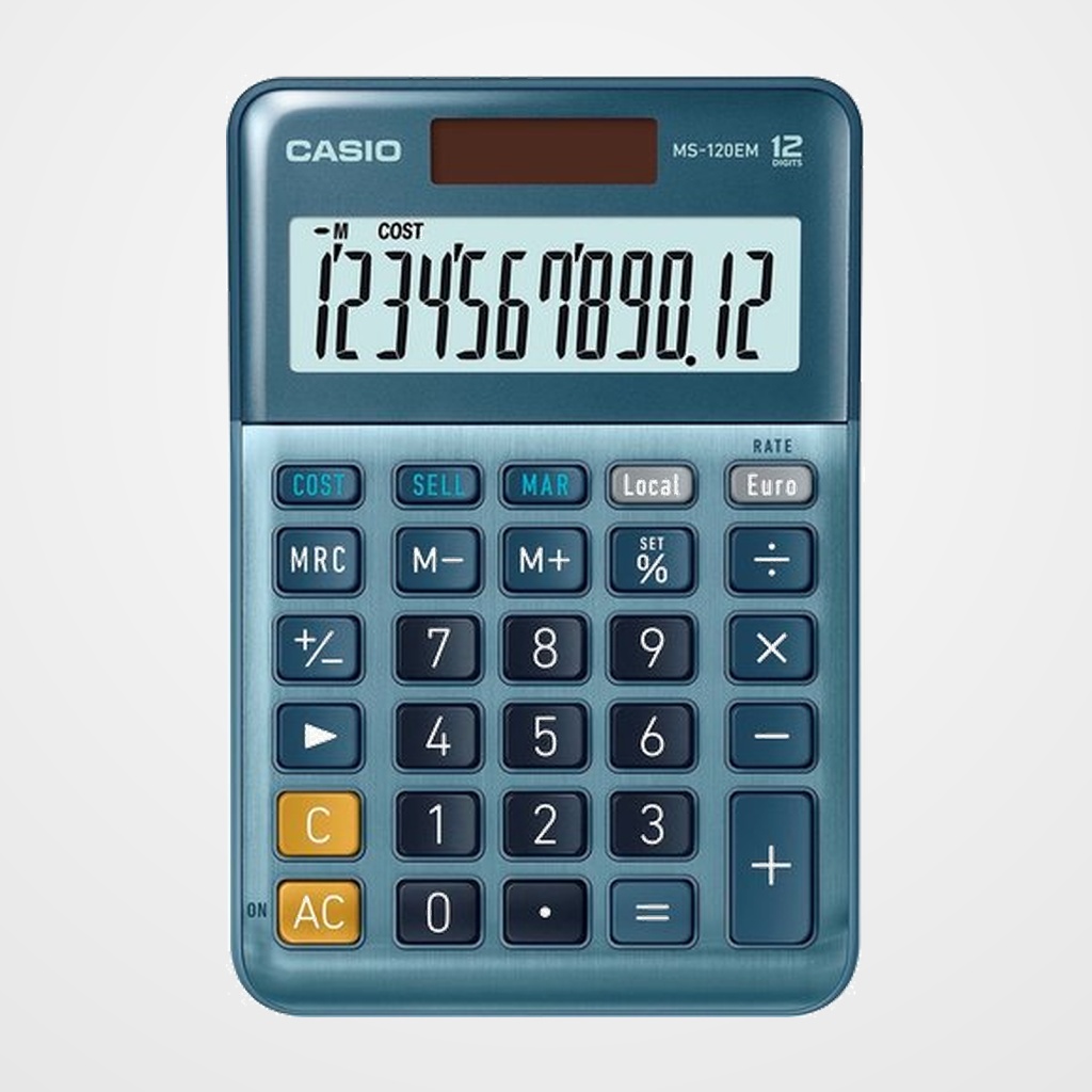 CALCULADORA SOBREMESA CASIO 12 DIGITOS MS-120 EM