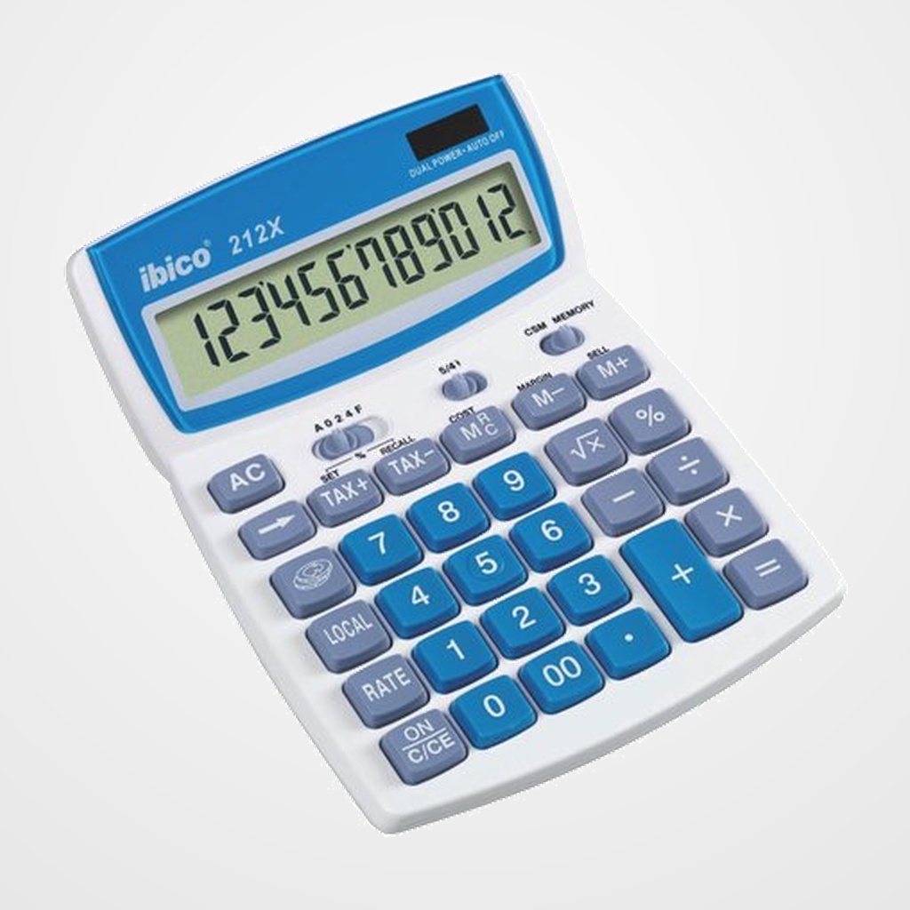 CALCULADORA SOBREMESA IBICO 12 DIGITOS 212X
