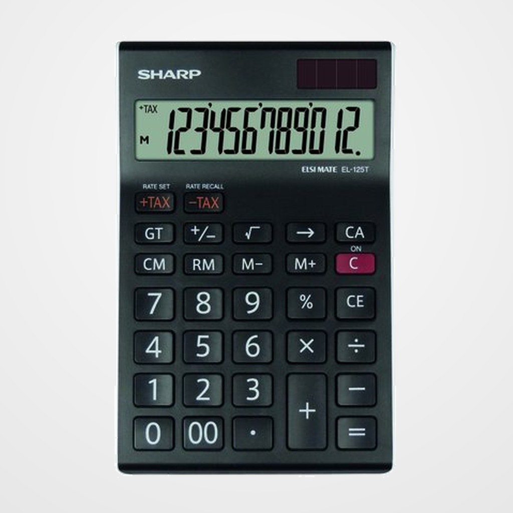 CALCULADORA SOBREMESA SHARP 12 DIGITOS EL-125T
