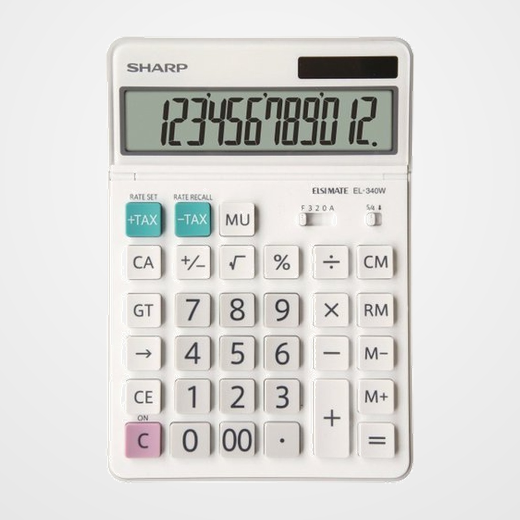 CALCULADORA SOBREMESA SHARP 12 DIGITOS EL-340W