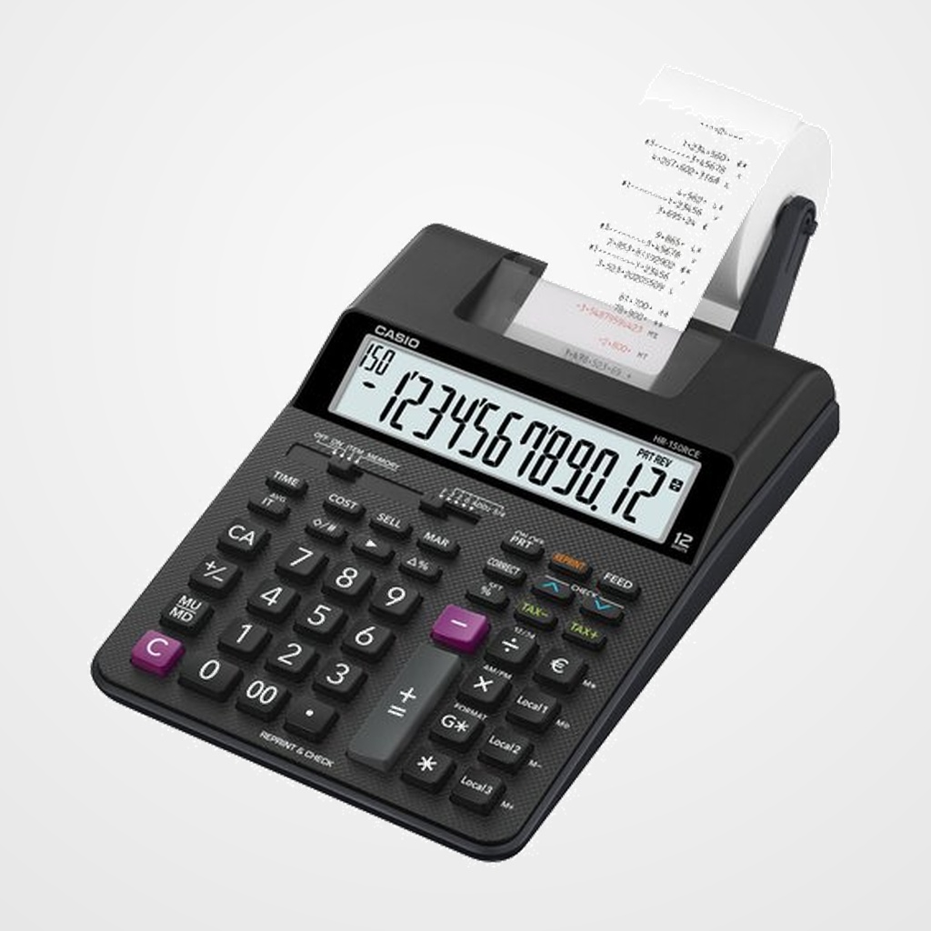 CALCULADORA IMPRESORA CASIO 12 DIGITOS HR-150 RCE