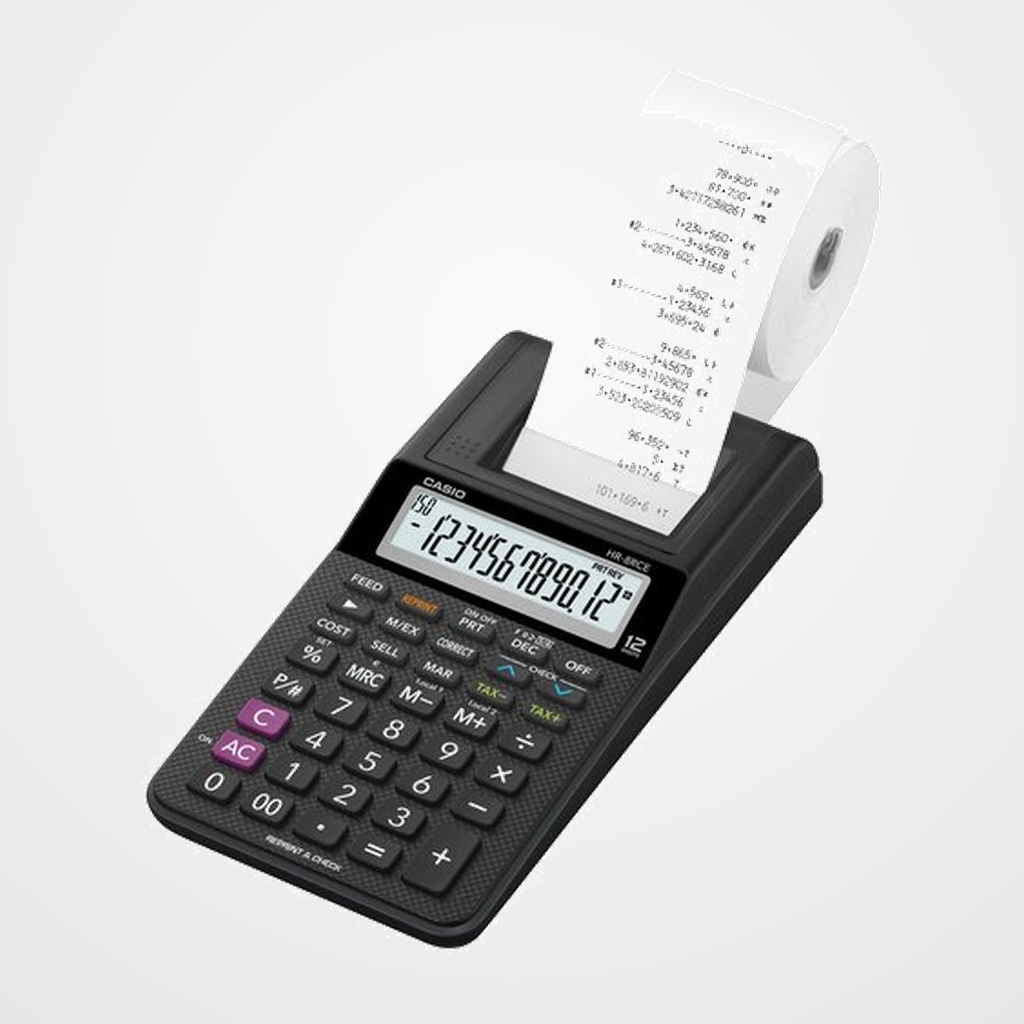 CALCULADORA IMPRESORA CASIO 12 DIGITOS HR-8 RCE