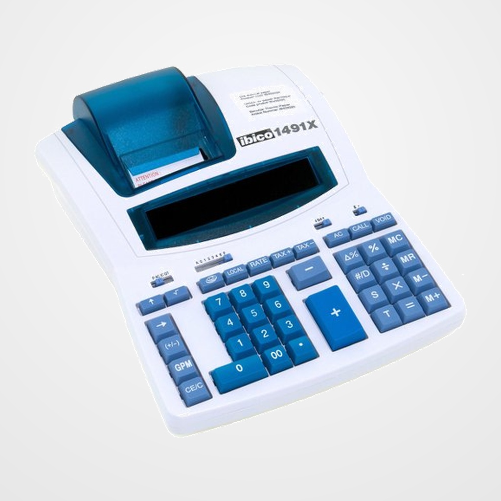 CALCULADORA IMPRESORA IBICO 14 DIGITOS 1491X (térmica)
