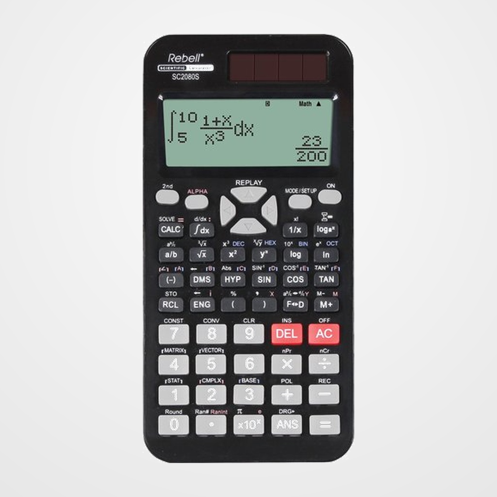 CALCULADORA CIENTIFICA REBELL 12 DIGITOS SC2080S (2 lineas)