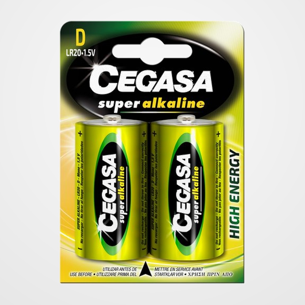 PILAS CEGASA ALCALINA LR20 BLISTER DE 2