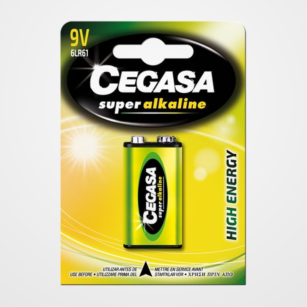 PILAS CEGASA ALCALINA 6LR61 BLISTER DE 1