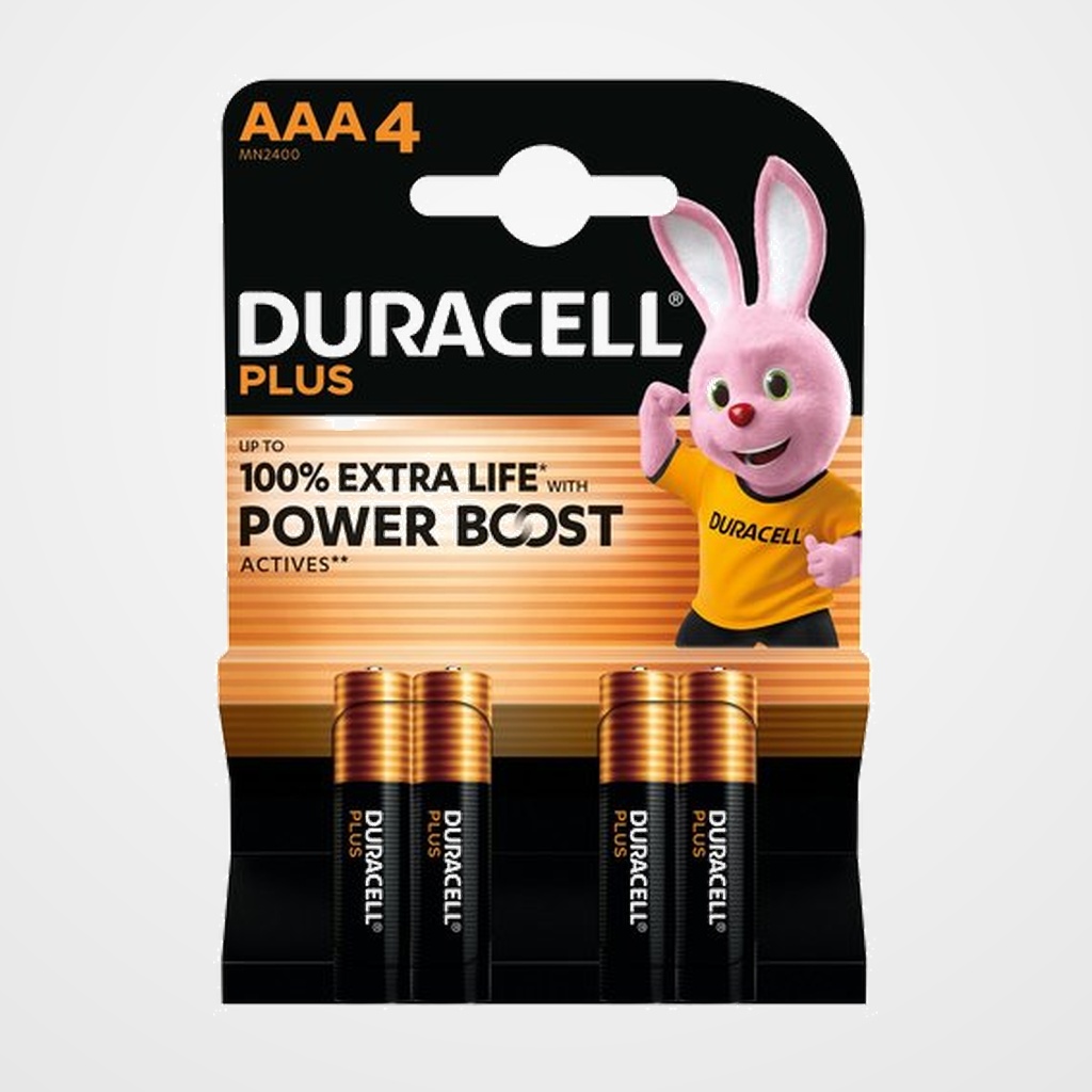 PILAS DURACELL AAA PLUS (MN2400-LR03) BLISTER DE 4