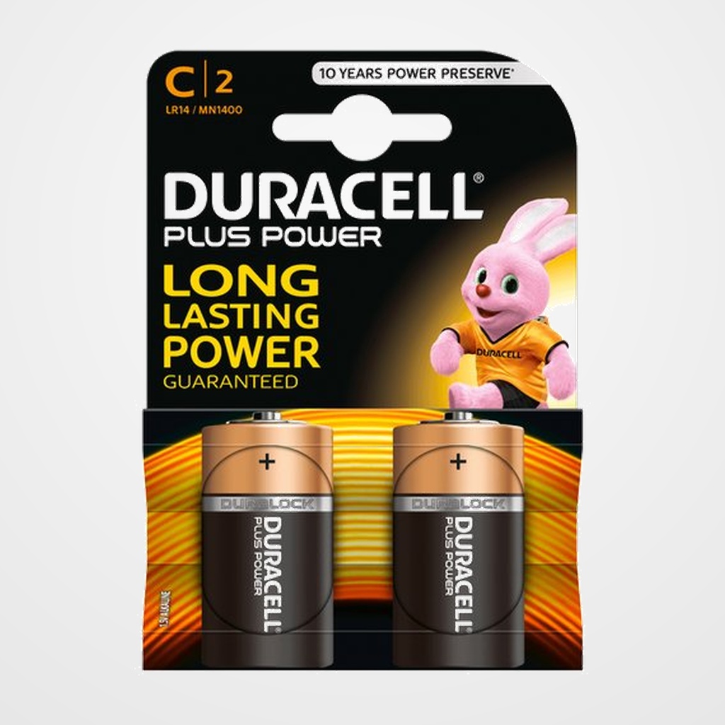 PILAS DURACELL C PLUS (MN1400-LR14) BLISTER DE 2
