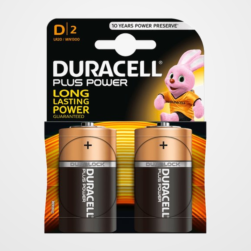 PILAS DURACELL D PLUS (MN1300-LR20) BLISTER DE 2