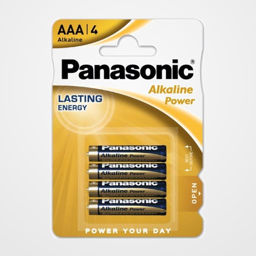 PILAS PANASONIC ALKALINE POWER AAA LR03 BLISTER DE 4