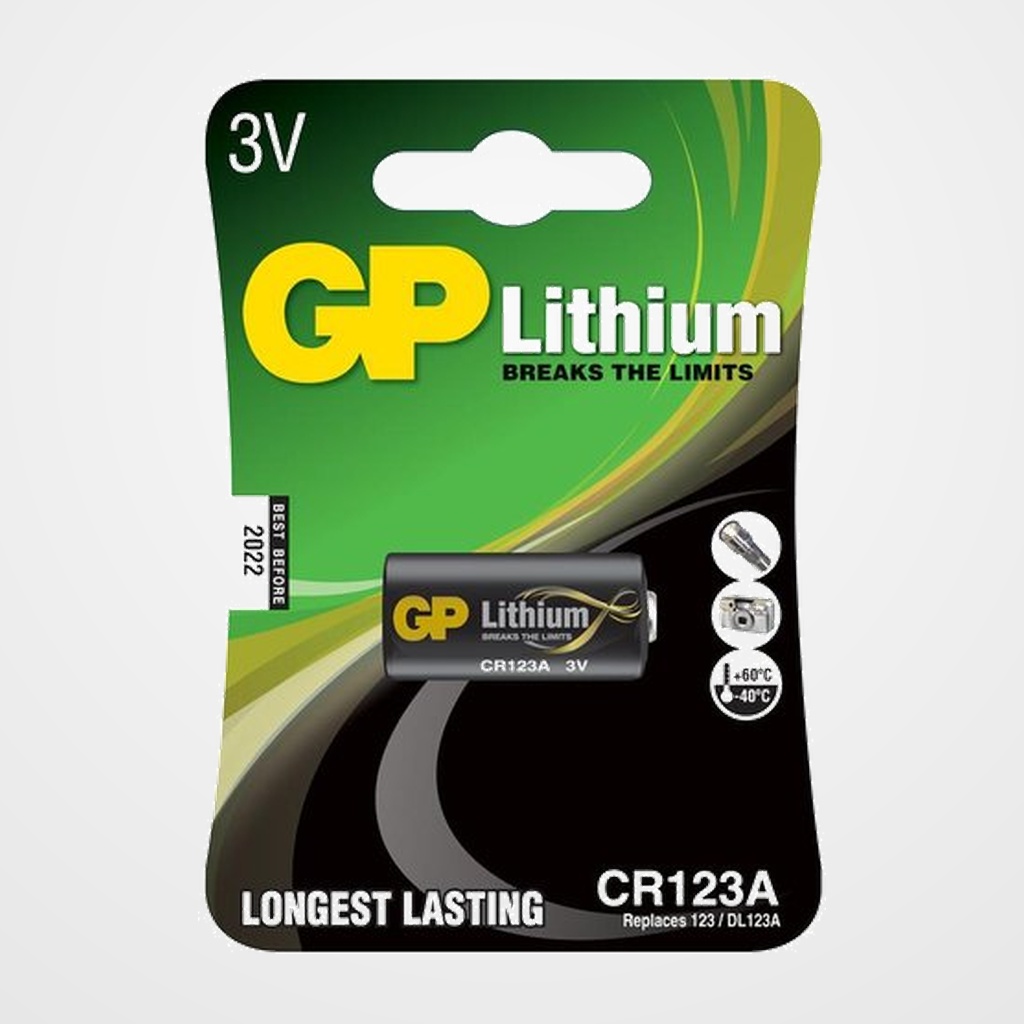 PILAS LITIO GP FOTO 123A 3 VOLTIOS B/1 (G712)