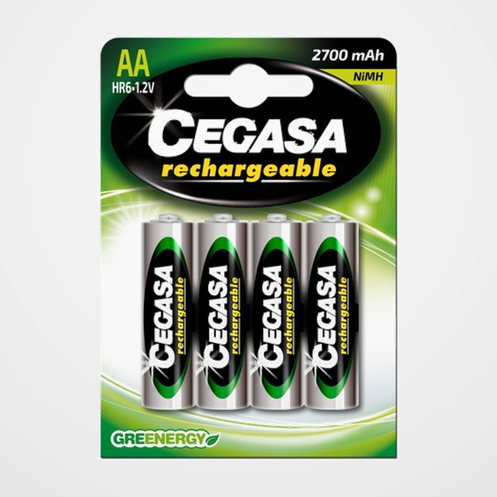 PILAS RECARGABLES CEGASA HR6 AA 2700 MAH BLISTER DE 4