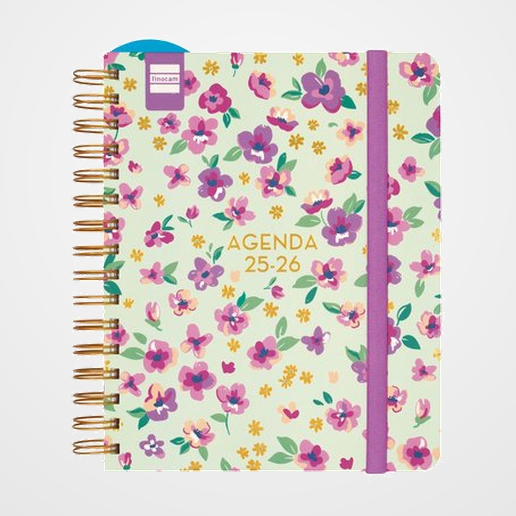 [82503850] AGENDA ESCOLAR (2025-26) FINOCAM DEL DOCENTE MAGISTRAL DESIGN WIRE-O tapa EXTRADURA S/V APAIS. 4º 155x212 con GOMA LILAC