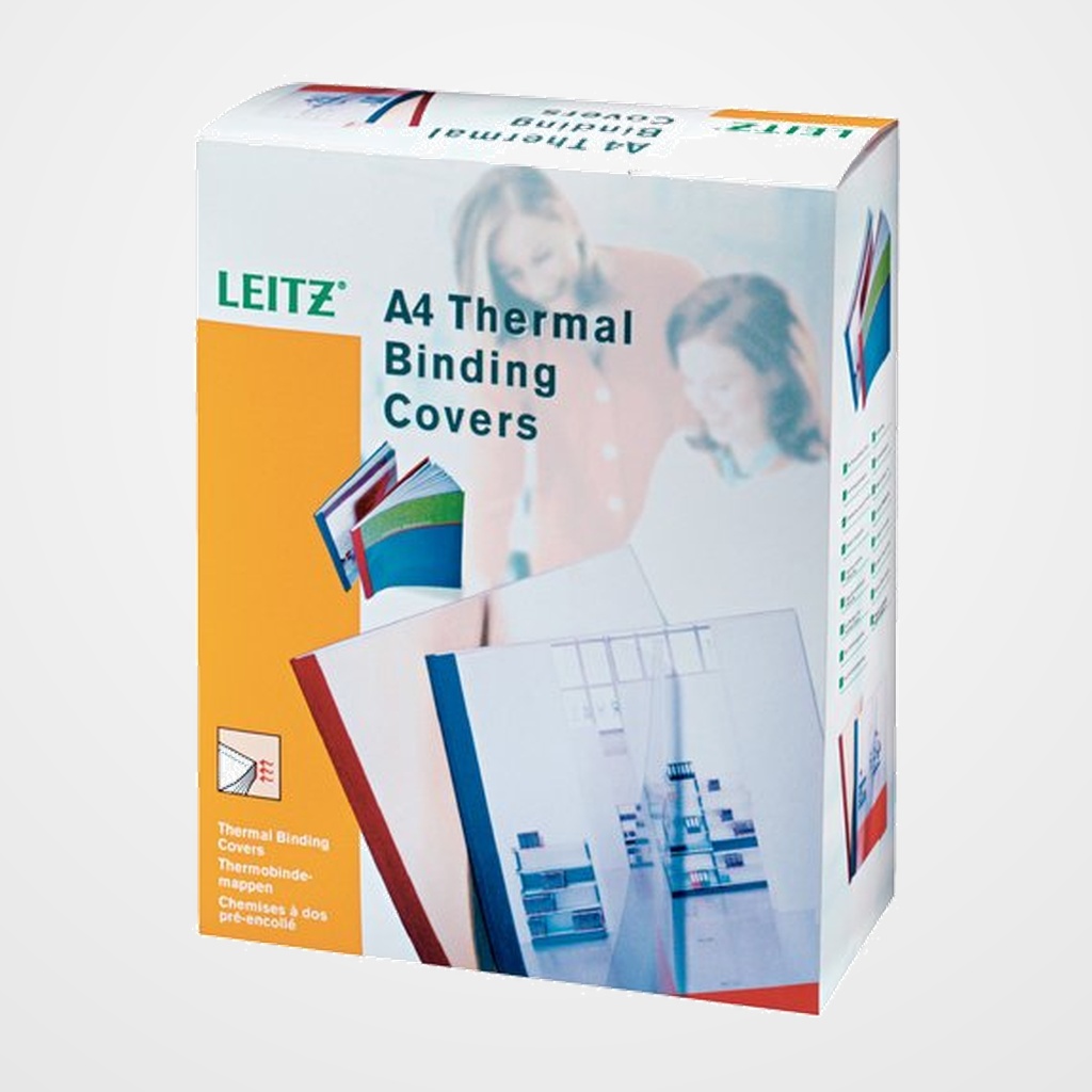 TAPA de ENCUADERNAR TERMICA LEITZ A4  4 mm ctr.240 g BLANCO CAJA de 100