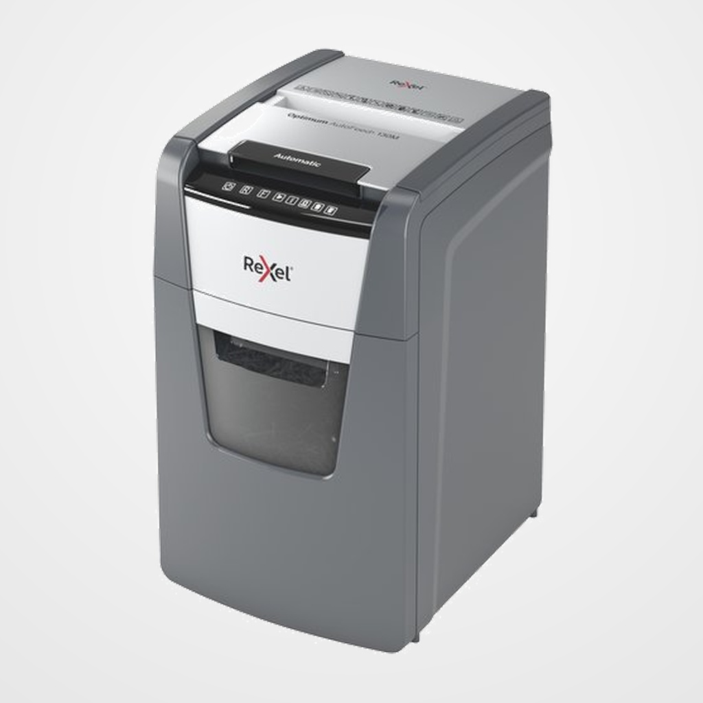 DESTRUCTORA OPTIMUM AUTO+ 130M (6/130h Micro corte) Nv.seg.5 - Micro corte 2x15mm, dep.44L Alimentador automático de 130h