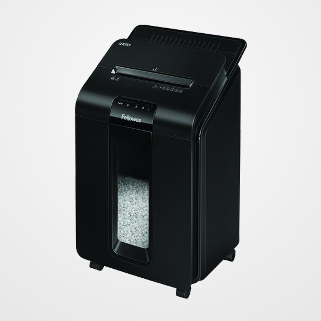 DESTRUCTORA FELLOWES AUTOMAX 100M (100h PART.) Nv.seg.4 - particulas 4x10mm, ancho 230mm, dep.23L
