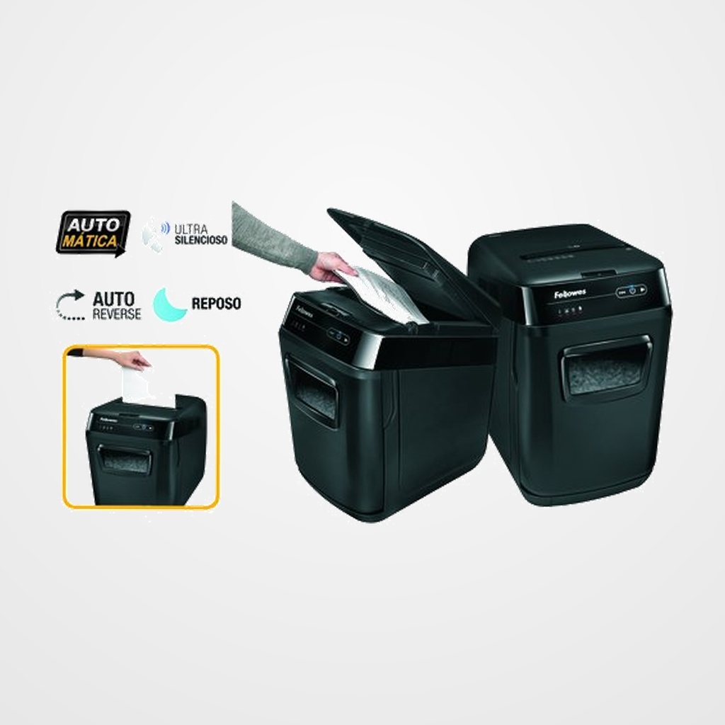 DESTRUCTORA FELLOWES AUTO-MAX 150C (150h PARTIC.) Nv.seg.4 - partícula 4x38mm, ancho 230mm, dep.32L