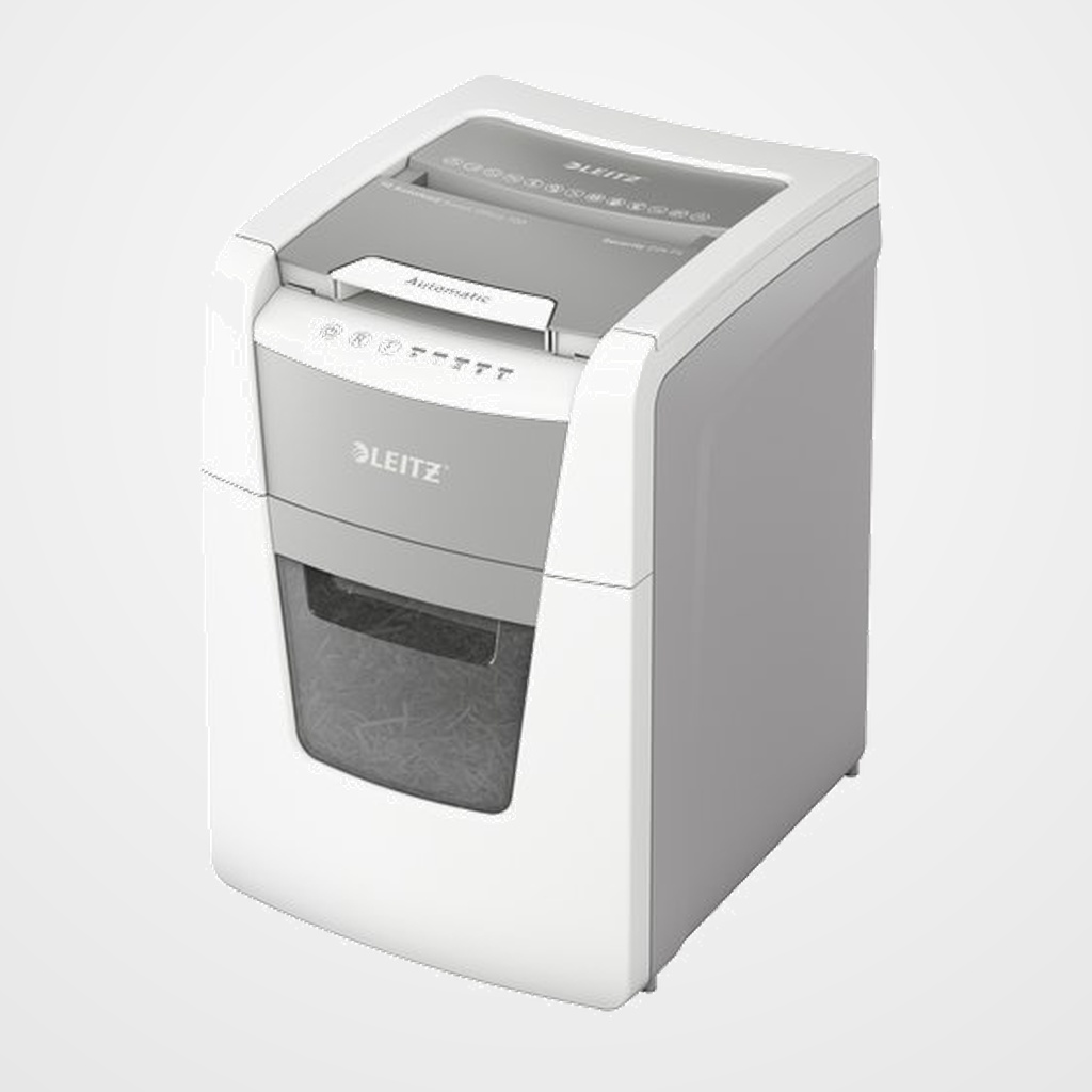 DESTRUCTORA LEITZ IQ HOME OFFICE 100 AUTO-FEED (100h CONFETI) BLANCA Nv.seg.4 - particula 4x28mm dep.34L