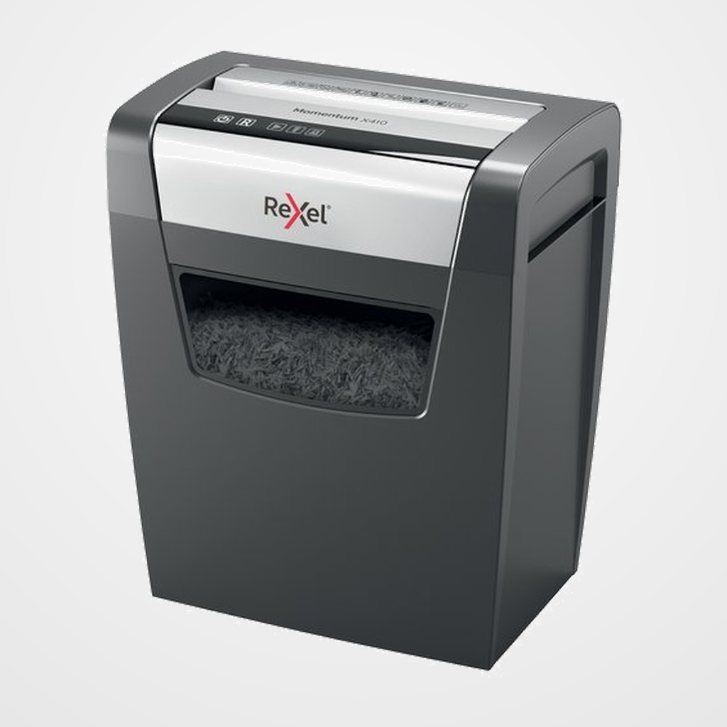 DESTRUCTORA REXEL MOMENTUM X410 (12h CONFETI) Nv.seg.4 - particula 4x28mm dep.23L