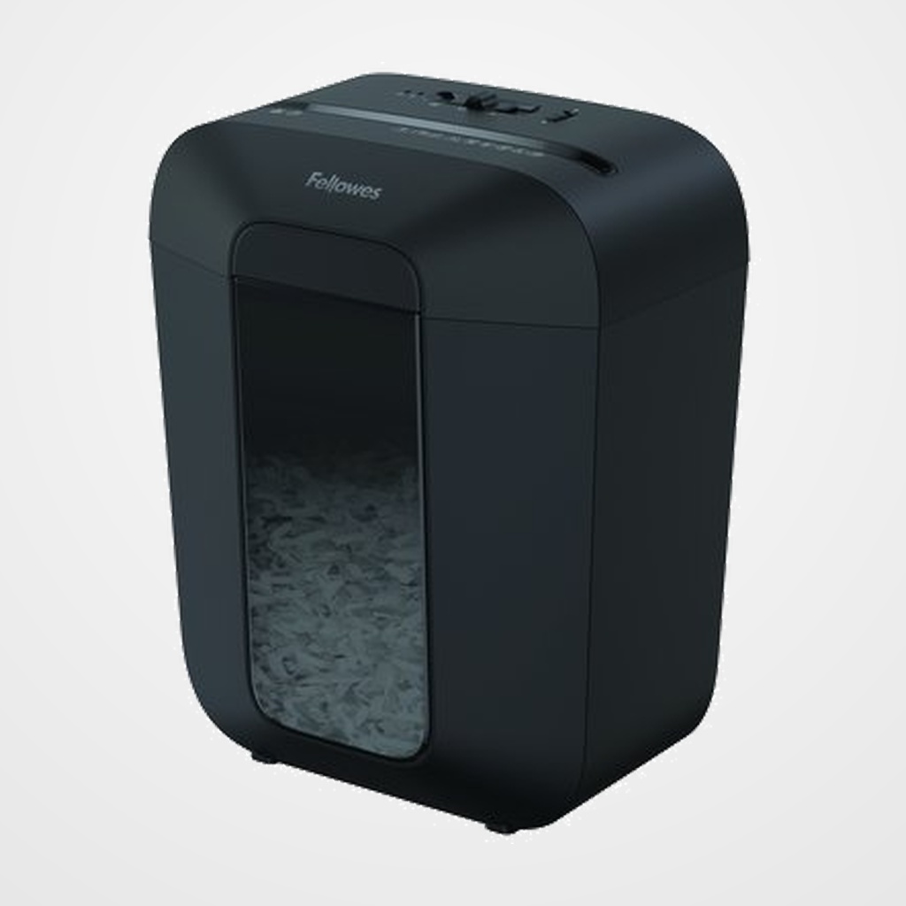 [16401391] DESTRUCTORA FELLOWES LX45 NEGRA (8h PARTIC.) Nv.seg.4- particula 4x37mm, ancho 220mm, dep.17L