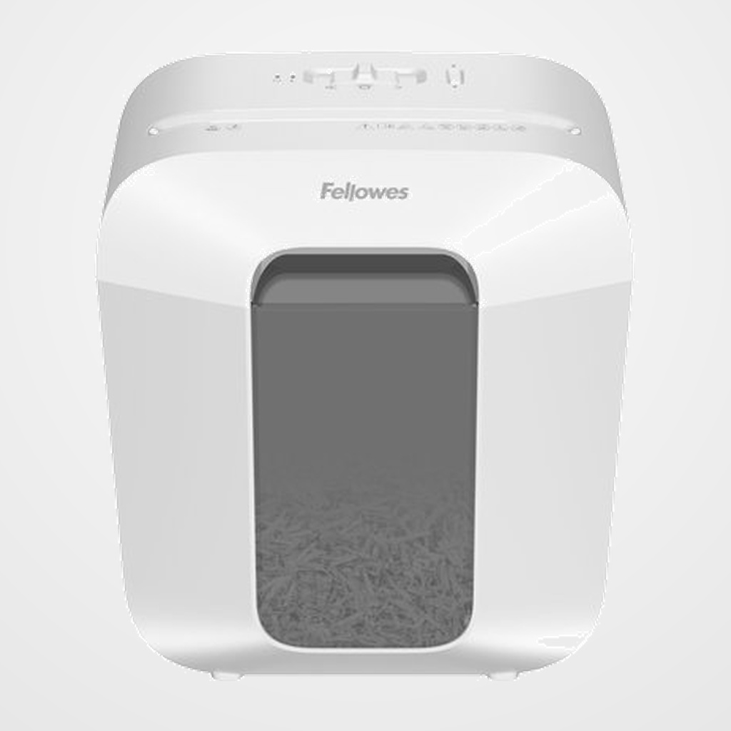 DESTRUCTORA FELLOWES LX25 (6h PARTIC.) BLANCO Nv.seg.4- particula 4x37mm, ancho 233mm, dep.11,5L