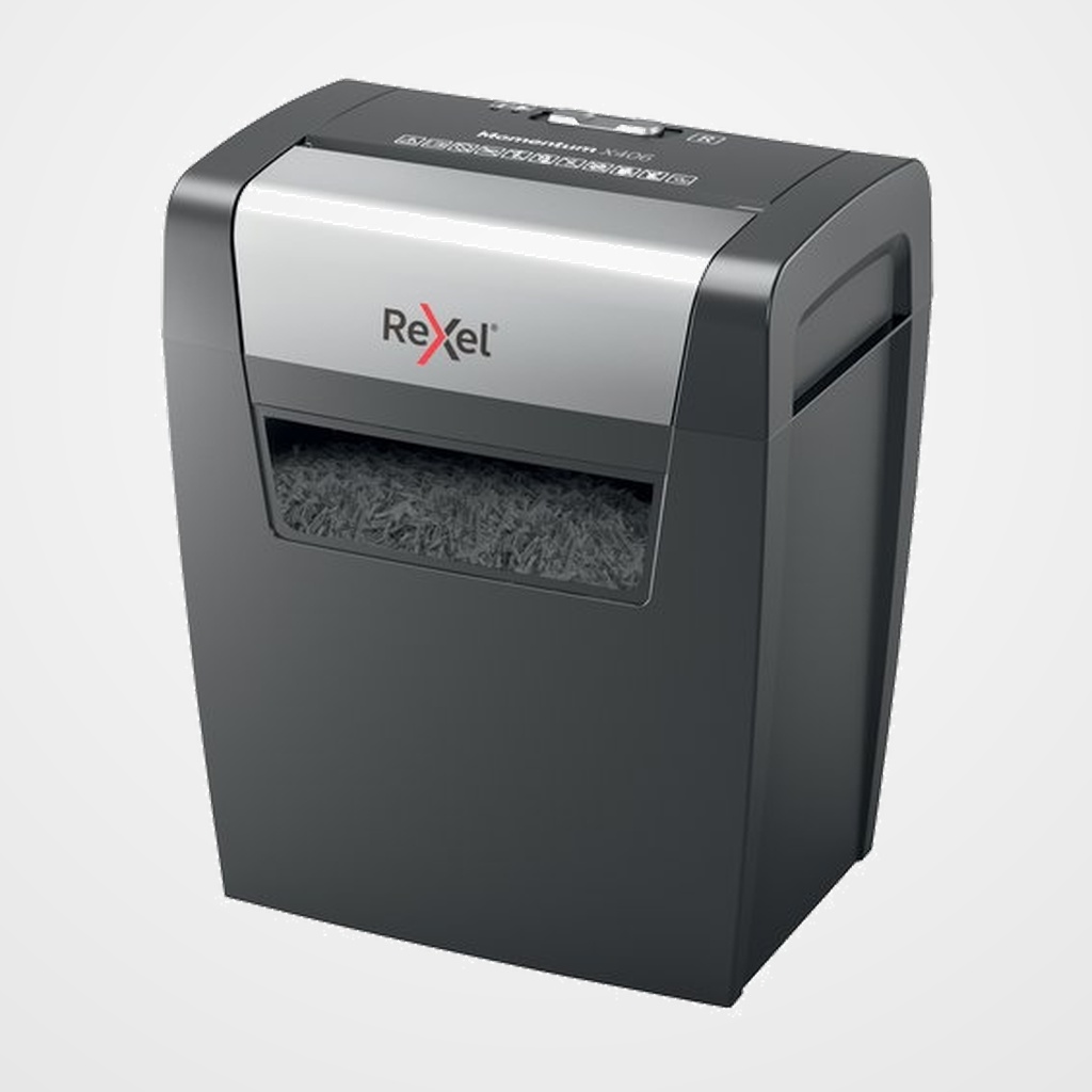 DESTRUCTORA REXEL MOMENTUM X406 (6h CONFETI) Nv.seg.4 - particula 4x30mm dep.15L